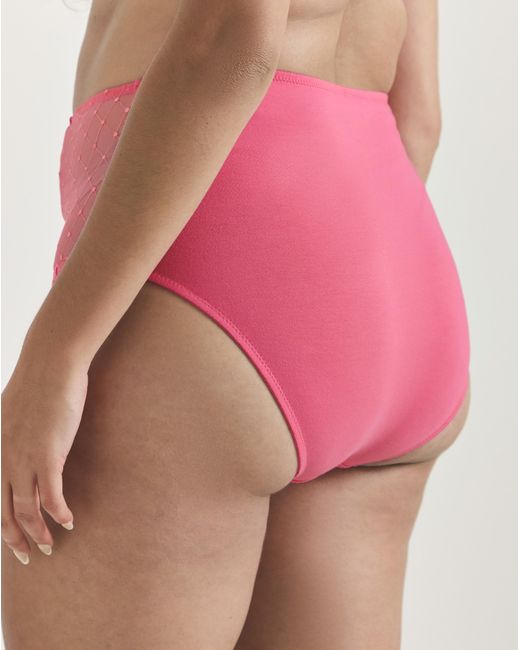 Pretty Secrets Pink 2 Pack Rachel Embroidery Deep Brief