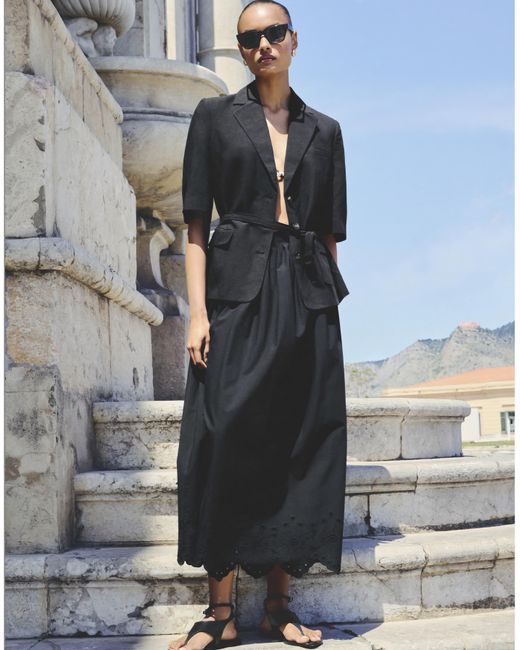 Mango Black Skirt Claus