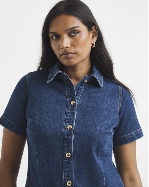 Simply Be Blue Denim Mod Dress