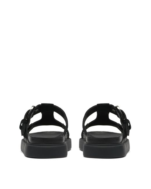 Clarks Black Aristella Leather Sandal D Fit