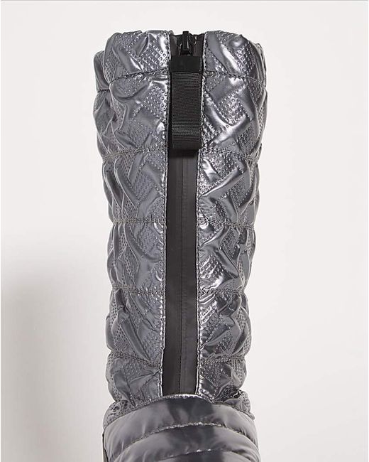 JD Williams Gray Front Zip Snow Boots E Fit