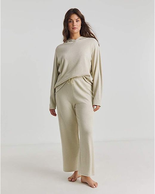 Pretty Secrets Natural Lurex Ribbed Lounge Set