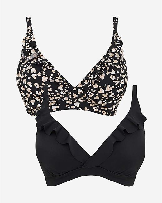 Simply Be Black Value 2 Pack Bikini Tops