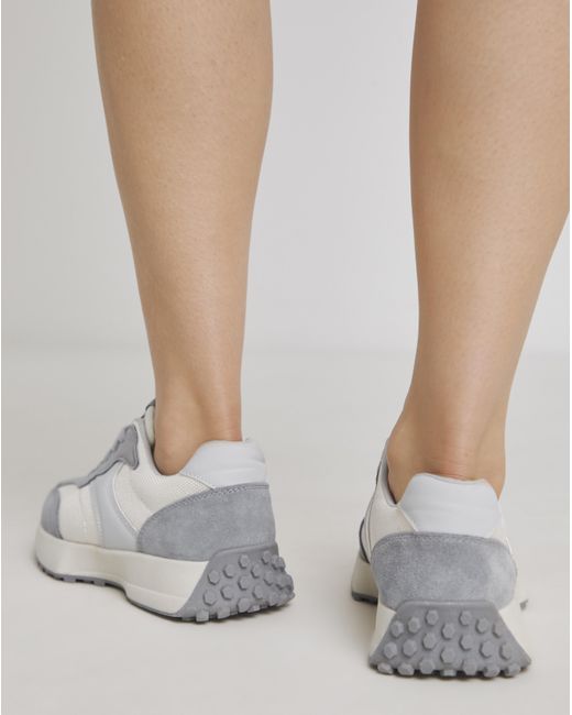 Simply Be Gray Retro Runner Trainer Wide Fit