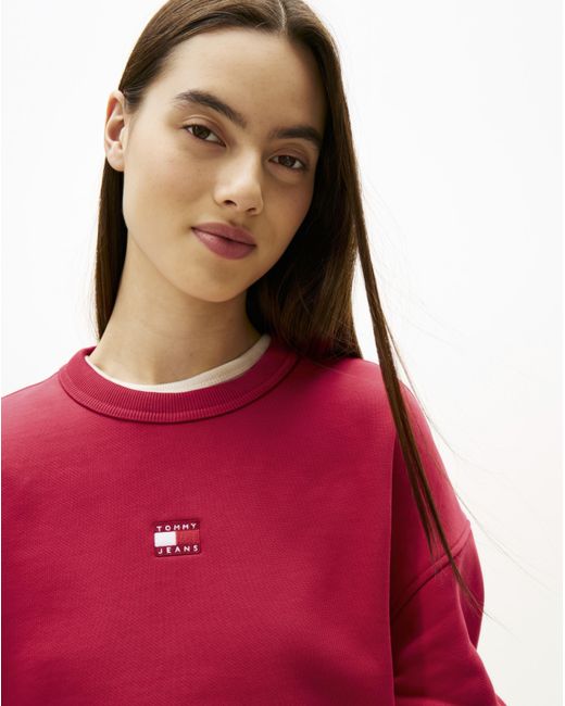 Tommy Hilfiger Red Boxy Dage Sweatshirt