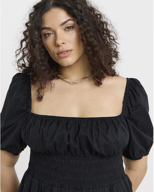 Simply Be Black Tommy Jeans Cotton Mini Dress