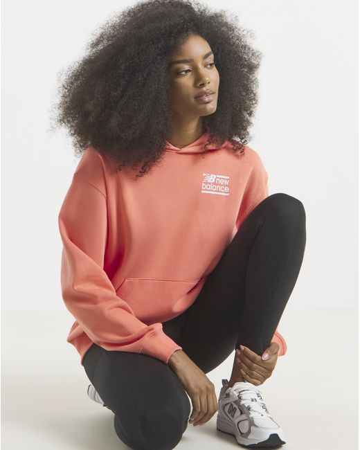 New Balance Pink French Terry Graphic Hoodie