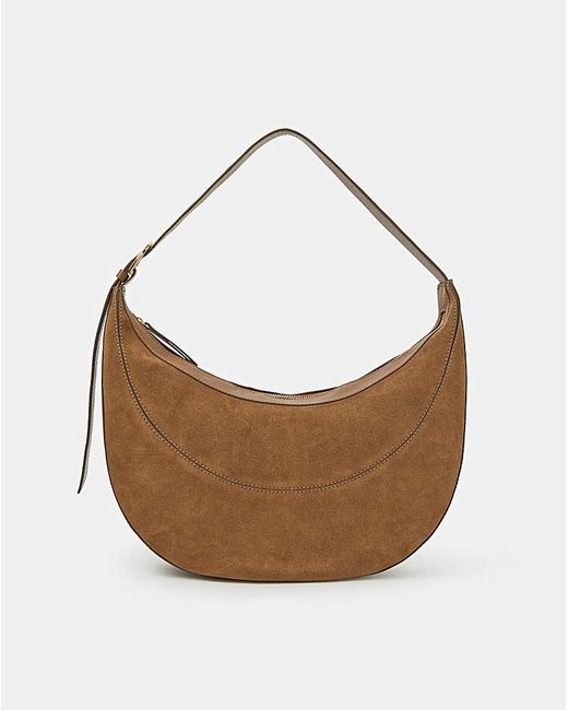 Accessorize White Scoop Suede Shoulder Bag