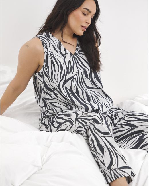 Pretty Secrets White Zebra (2 Pack) Pj Set