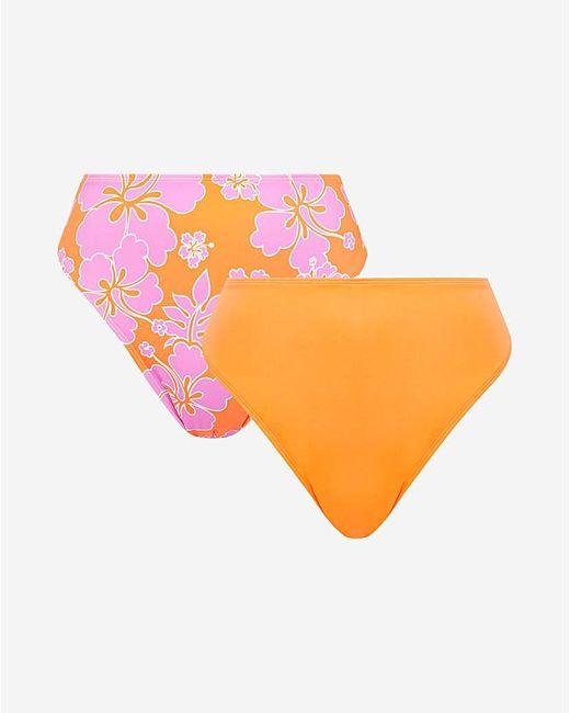 Simply Be Orange Value 2 Pack Bikini Briefs