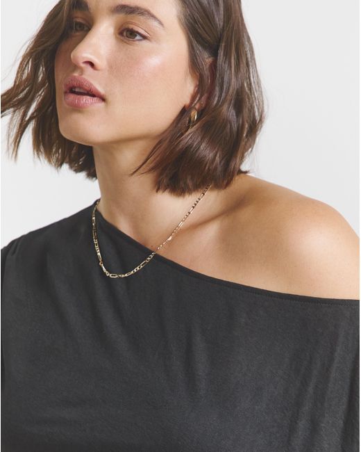 Simply Be Black Off The Shoulder Mesh Top