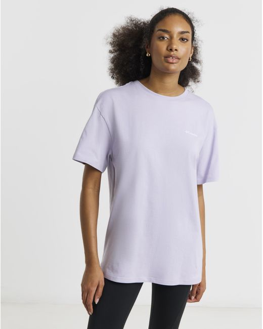 Columbia Purple Columbia Oversized Back Print T-Shirt