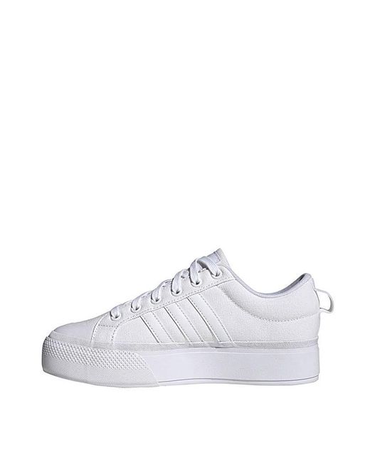 Adidas White Bravada 2.0 Platform Trainers