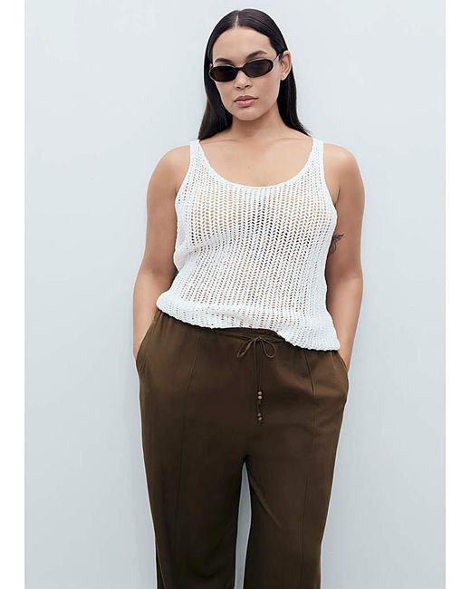 Mango White Trousers Scott