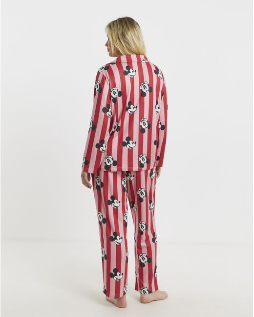 Disney Red Mickey Mouse Button Through Pj Set