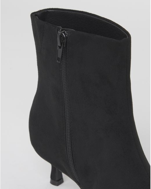 Simply Be Black Micro Heel Ankle Boot Extra Wide