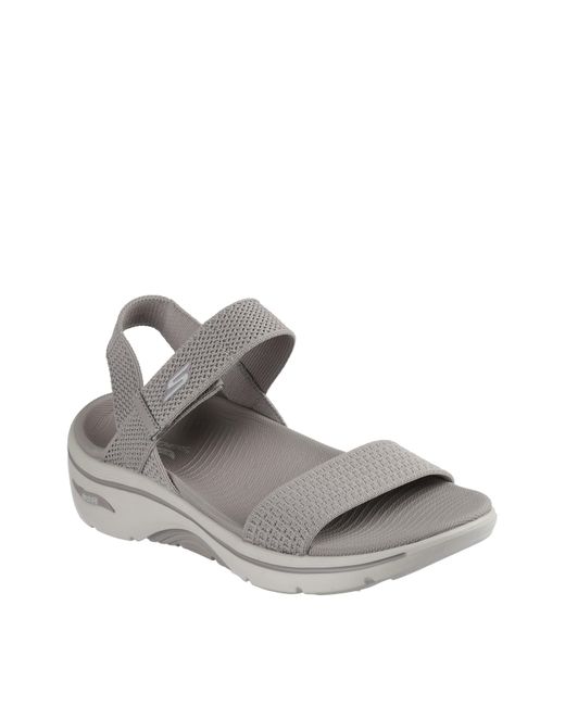 Skechers White Go Walk Arch Fit 2.0 Sandals
