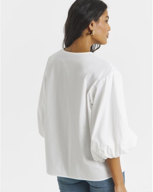 Simply Be White Button Through Blouse