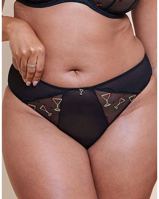 Curvy Kate Black Happy Hour Brazilian Brief
