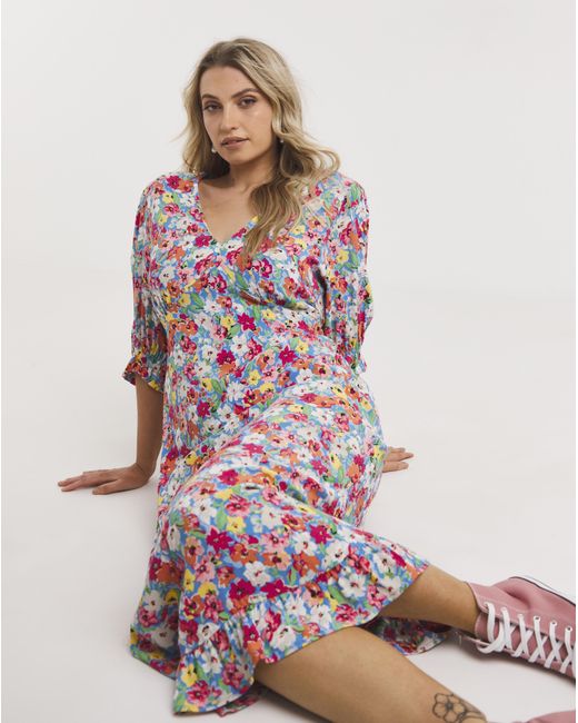 Nobody's Child Pink Delilah Midi Dress