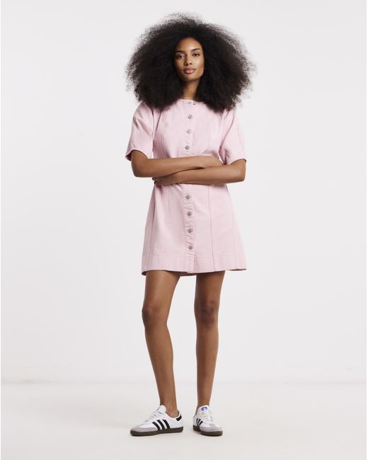 Simply Be Pink Cinched Mini Dress