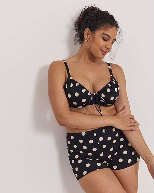 Simply Be Black Ruched Underwired Bikini Top