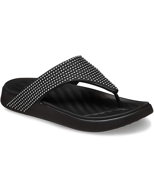 CROCSTM Black Getaway Triangle Flip Flop