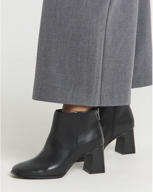 Simply Be Gray Outside Zip Ankle Boot Ex Wide
