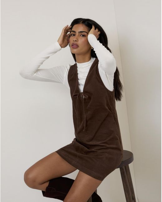 Nobody's Child Natural Nila Mini Cord Dress