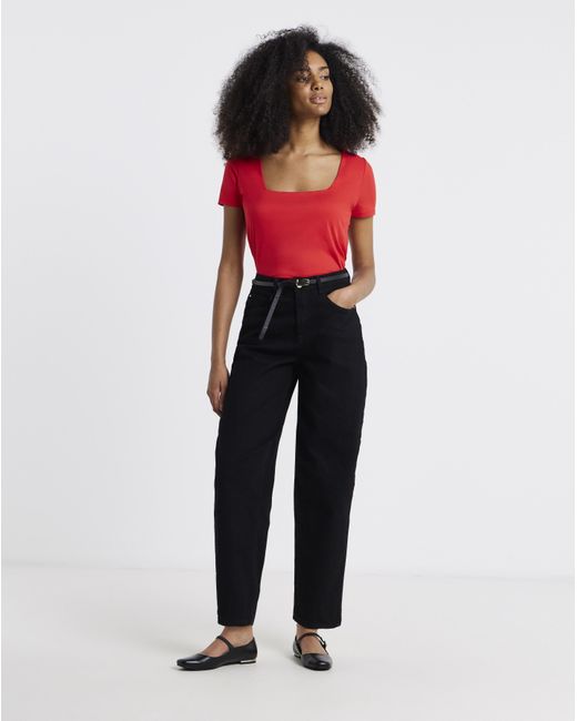 Simply Be Red 2 Pack Soft Touch Square Neck Tops