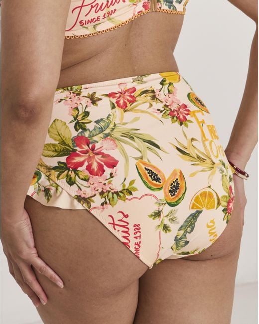 Figleaves White Frill Bikini Bottoms