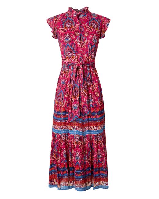Joe Browns Red Jb California Sunsets Maxi Dress Petite