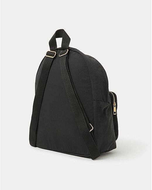Accessorize Black Multi-Pocket Nylon Backpack