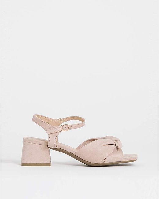 JD Williams Natural Twist Upper Block Heel Extra Wide