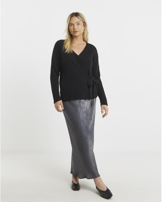 Simply Be Black Ballet Wrap Cardigan