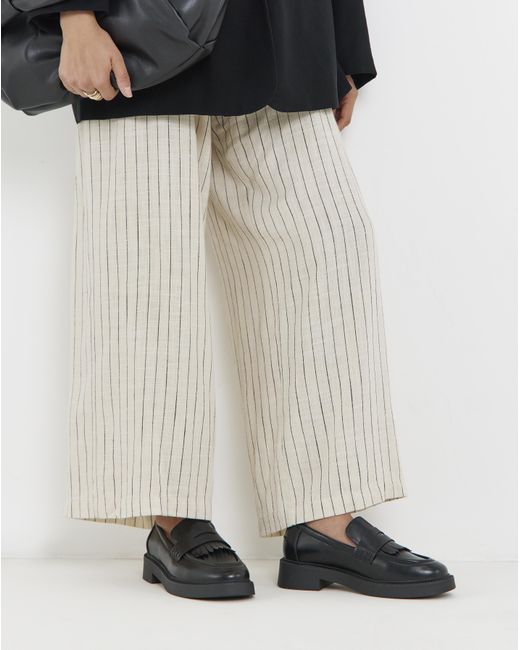 Simply Be Black Classic Fringe Loafer Extra Wide Fit