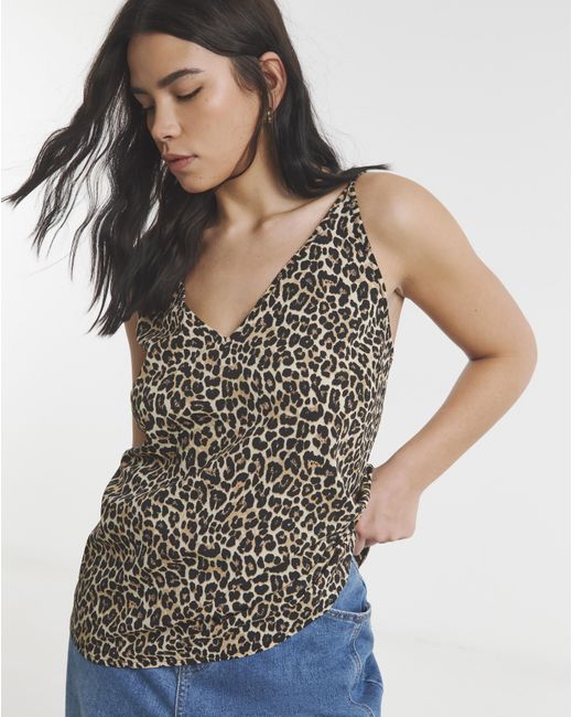 Simply Be Brown V Neck Cami