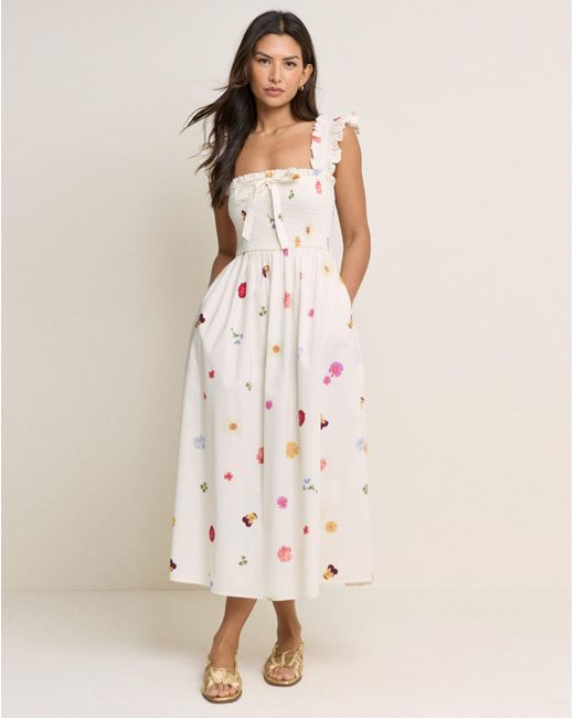 Nobody's Child Natural Christina Midi Dress