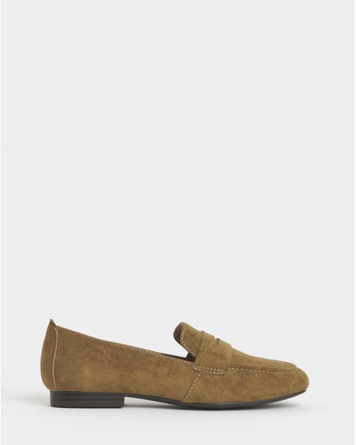 Heavenly Soles White Soft Square Toe Loafer Wide