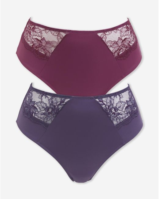 Pretty Secrets Purple Ella 2 Pack Full Knickers