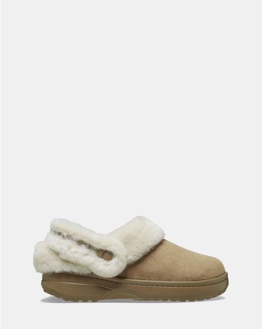 CROCSTM Natural Unfurgtble Vegan Suede Clog