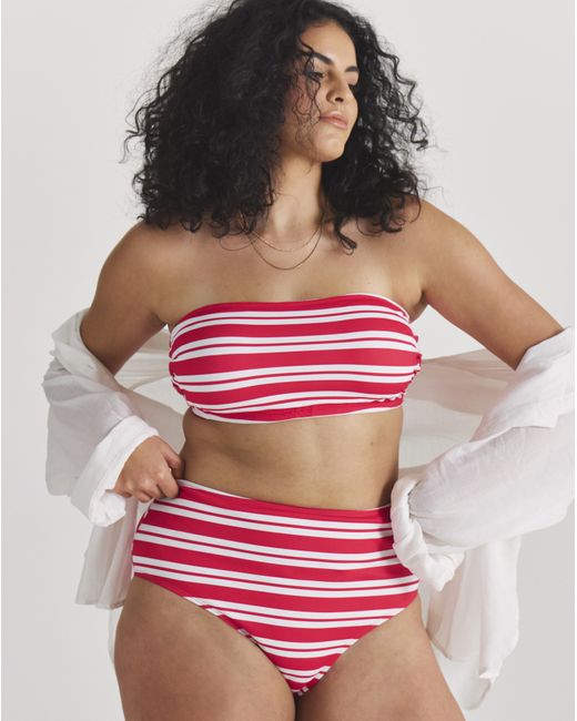 Simply Be Red 2 Pack Value Bandeau Bikini Tops