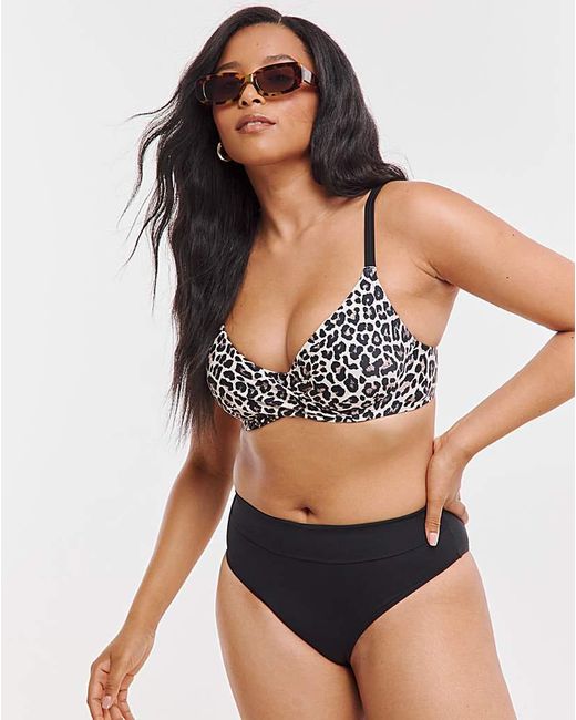 Figleaves Black Figleaves Tailor Underwired Bikini Top