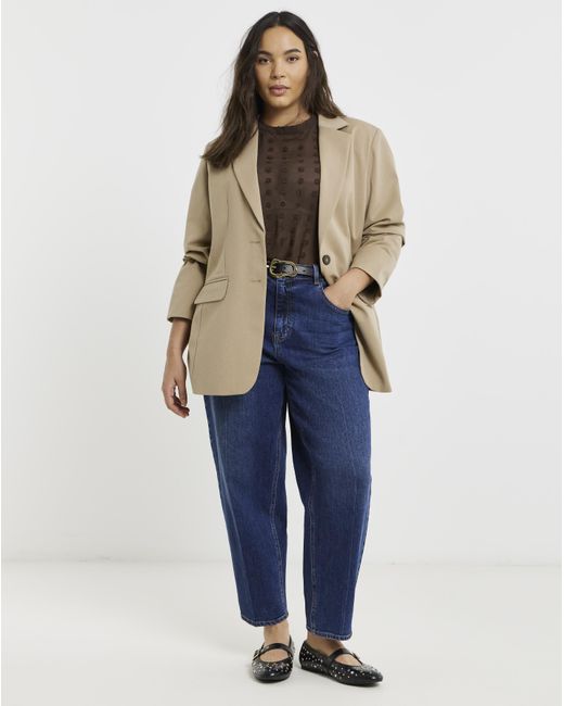 Simply Be Natural Cinched Waist Blazer