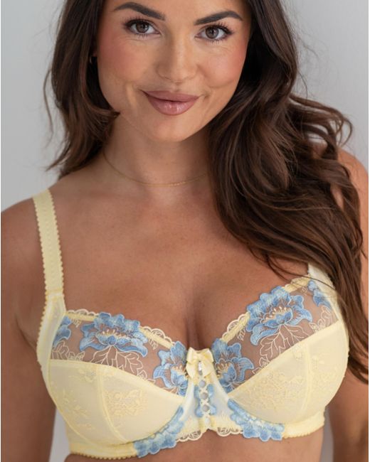 Pour Moi Brown Pour Moi Sofia Full Cup Bra Lemon/Blu