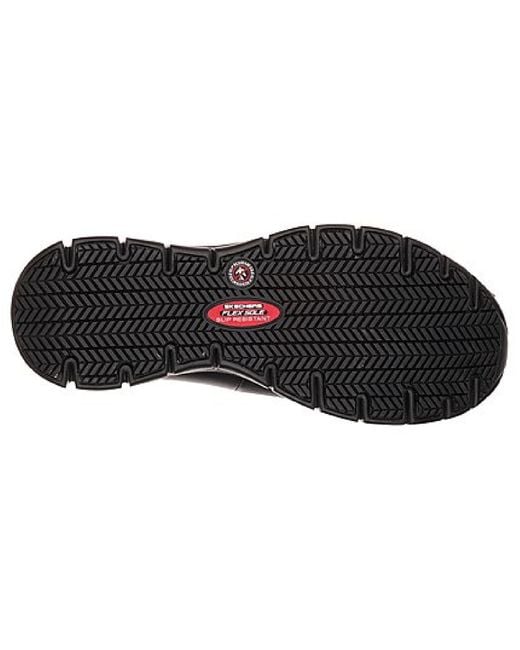 Skechers Workwear Black Skechers Sure Track Slip On Shoe