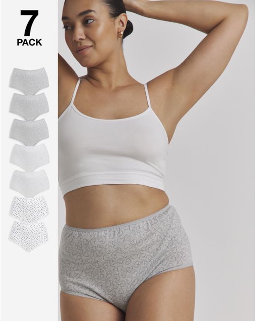 Pretty Secrets Gray 7 Pack Full Fit Brief