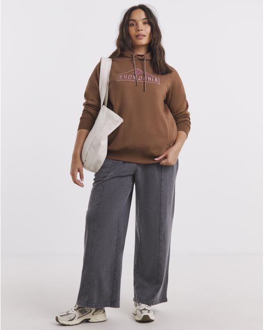 Snowdonia Brown Logo Hoodie
