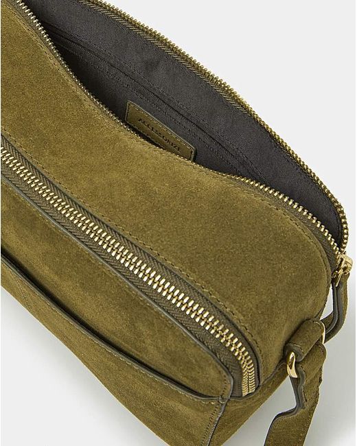 Accessorize Green Double Zip Suede Camera Bag
