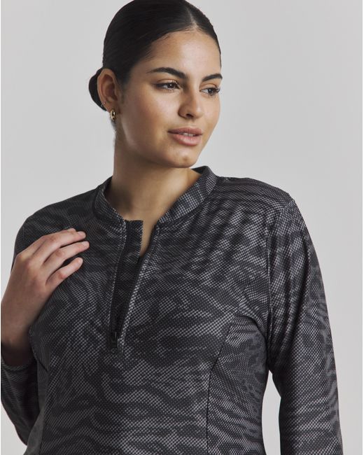 JD Williams Gray Beach To Beach Sports Swim Rash Guard